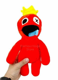 Peluche RAINBOW FRIENDS Roblox Crown Corona Blue Black Red - Premavintage