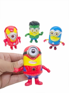 Muñeco Minion Super Heroe Ironman Hulk Spiderman Blister