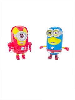 Muñeco Minion Super Heroe Ironman Hulk Spiderman Blister - comprar online