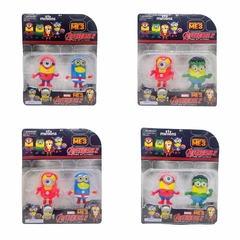 Imagen de Muñeco Minion Super Heroe Ironman Hulk Spiderman Blister