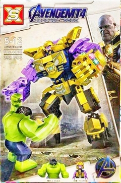 Bloques Encastrables de Super Heroes Thanos VS Hulk