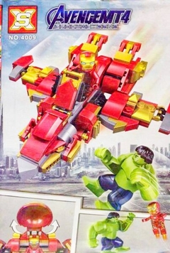 Bloques Encastrables de Super Heroes Iron Man VS Hulk