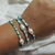 Trio de pulseiras com murano - comprar online