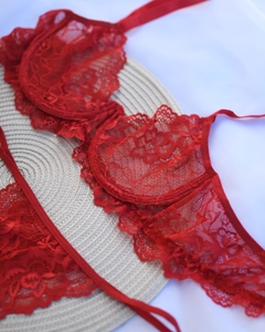 Conjunto Charmoso Vermelho na internet