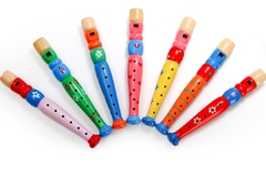 flauta de madera decorada pequeña - comprar online