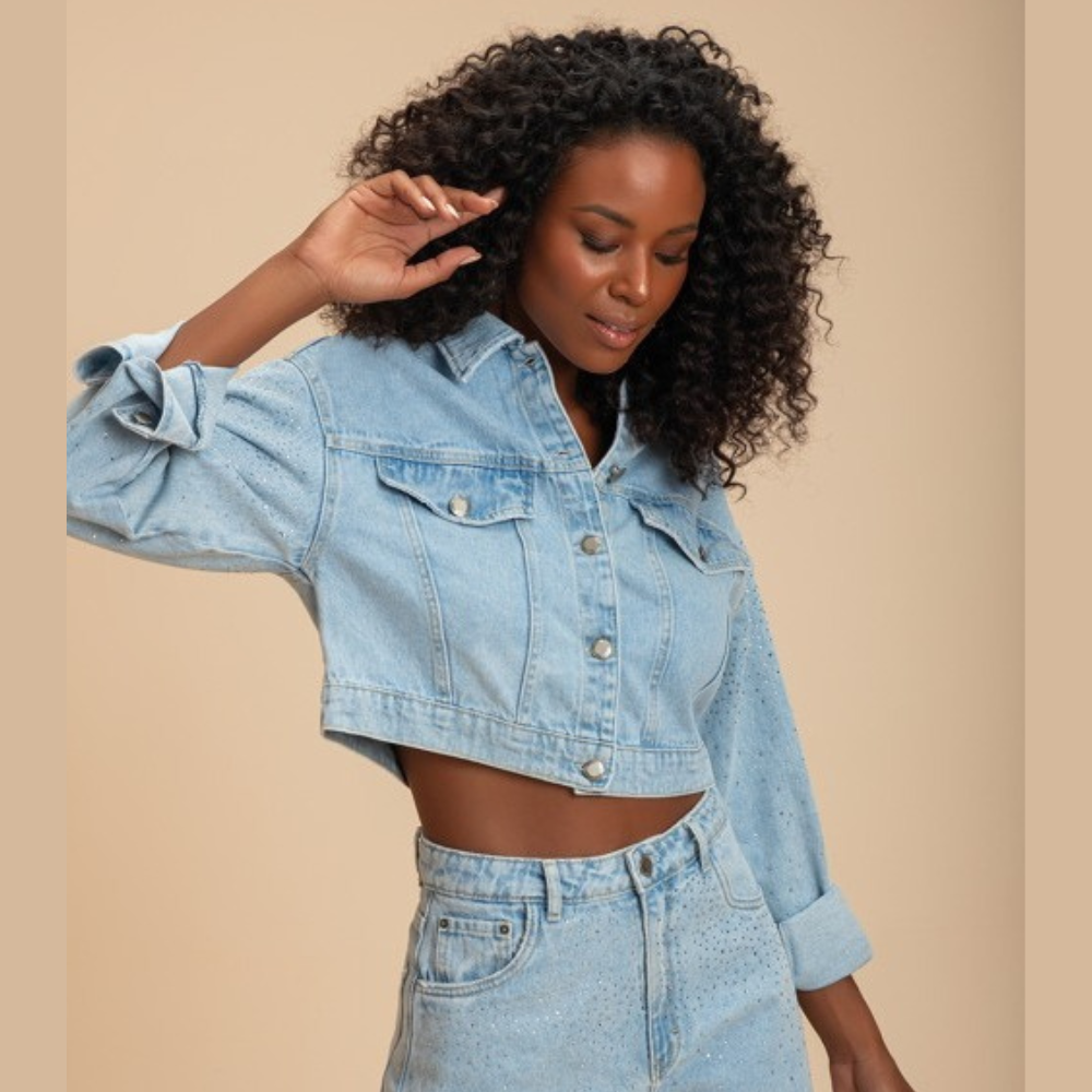 Jaqueta jeans doce trama 2025