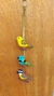 Artesanato Penquinha com pássaros 8cm 3D