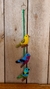 Artesanato Penquinha com pássaros 8cm 3D - Artesanato pássaro caparaó