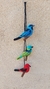 Penquinha com pássaros 12cm 3D