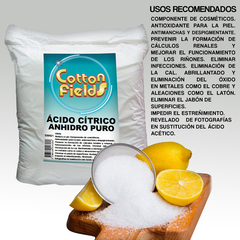 Ácido Cítrico Anhidro Puro 99% Apto Alimentos X 1kg Envios - tienda online