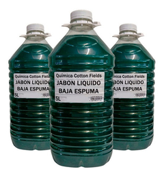 Jabon Liquido Verde Tradicional P/ropa Baja Espuma 5l X 3 U.