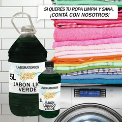 Jabon Liquido Verde Para Ropa Baja Espuma X 5 Lts - Laboratorios Cotton Fields