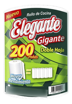 Rollo Cocina 200 Paños Elegante Gigante Doble Hoja