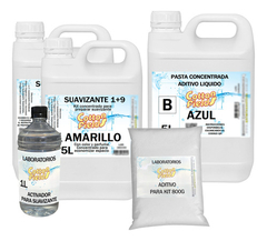 Kit Pasta Azul P/200l + Kit Pasta Suavizante Amarillo P/100l