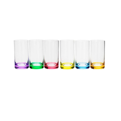 Jogo 6 Copos Cristal Color Long Drink Favorit 350Ml Bohemia