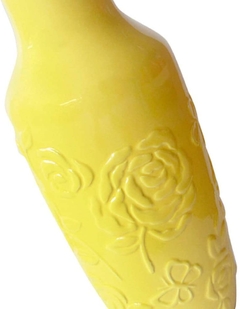 Vaso Texture Rose Flower Amarelo em Cerâmica Urban 30x12 cm - comprar online
