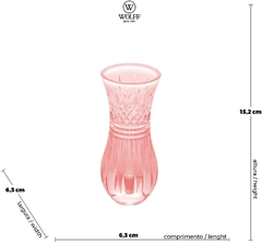 Imagem do Vaso Cristal Lys Rosa 6x15cm