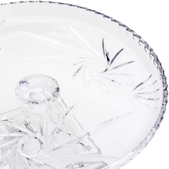 Prato Bolo Pé de Cristal Prima Lyor Transparente 30.5x12Cm - comprar online