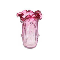 Vaso Rossetti 25x18cm vidro rosa