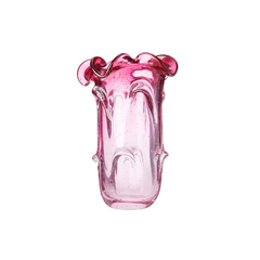 Vaso Rossetti 25x18cm vidro rosa - comprar online