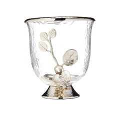 Castical Patris 16x16cm vidro transparente prata - comprar online