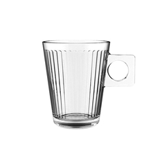 Kit Jogo 6 xícaras em vidro Lines coffe time 80ml - comprar online