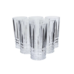 kit Jogo 6 copos alto Tartan vidro 340ML - comprar online