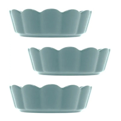 Kit Conjunto 03 Bowls em Cerâmica Nórdica Menta 15x5cm - comprar online