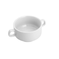 Bowl de porcelana c/alça branco 14X9,5X5cm 250ml