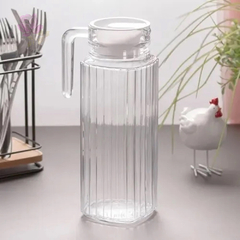 Jarra de vidro com tampa geladeira 1 litro casambiente - comprar online