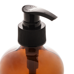 Porta sabonete liquido vidro ambar pump plastico preto 490ml na internet
