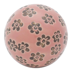 Bola Decorativa 5,5cm De Cerâmica Rosa Small Flower