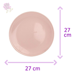 Prato Raso Semarang de Ceramica Rosa 27cm - comprar online