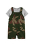 Conjunto Jardineira Camuflado e Camiseta - Carter's