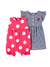 Kit Romper Bolas e Vestido Listrado Joaninha - Carter's