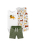 Kit Romper Safári Com Body Leão e Short Listrado - Carter's