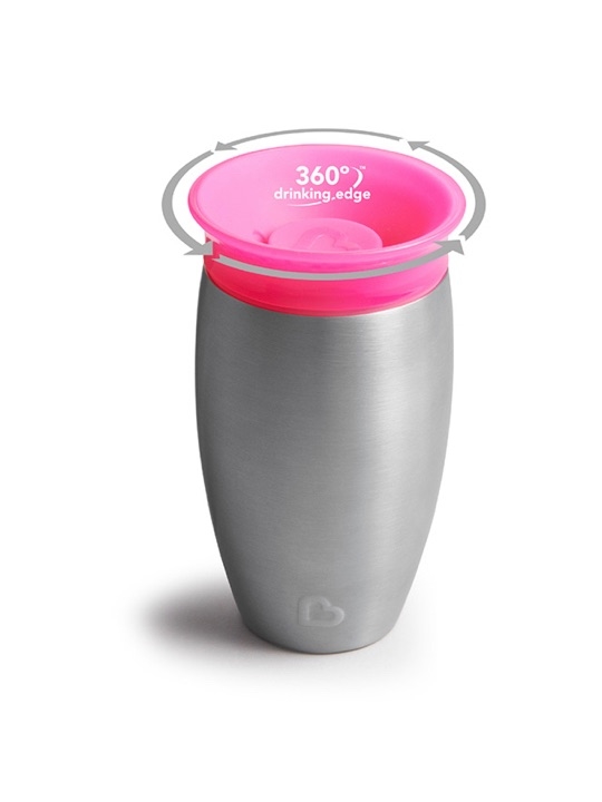 Copo Munchkin para Treinamento e Transição 360 Miracle Cup Rosa