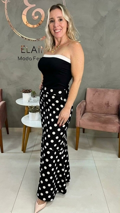 SAIA DE BOLINHAS POA - Elaine Moda Feminina