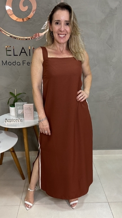 VESTIDO LONGO FAIXA LATERAL - comprar online