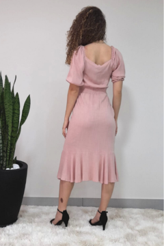 VESTIDO VISCOLINHO ROSÊ - comprar online