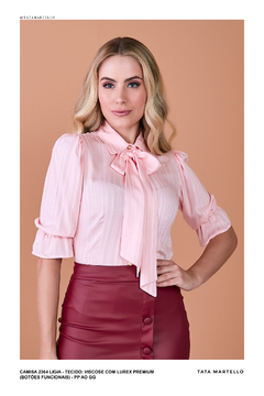 CAMISA LIGIA EM VISCOSE COM LUREX PREMIUM TATÁ MARTELO - comprar online