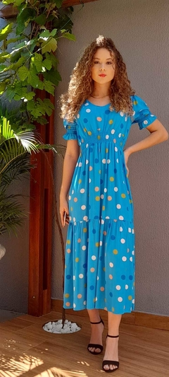 VESTIDO MIDI POÁ na internet