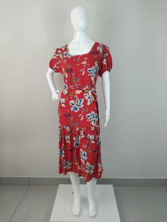 VESTIDO MIDI FLORAL