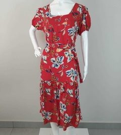 VESTIDO MIDI FLORAL - comprar online