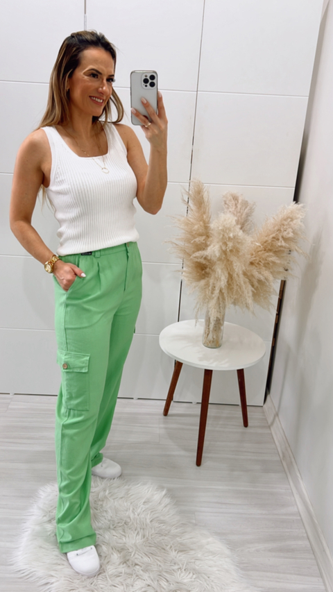 CALÇA LEGGING MONTARIA TÉRMICA EM CORINO 014858 VERDE