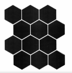 DECOLIFE CERAMICOS AUTOADHESIVOS HEXA. NEGRO 25.4x25.4cm - comprar online