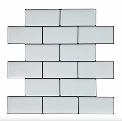 DECOLIFE CERAMICOS AUTOADHESIVOS SUBWAY BLANCO 25.4x25.4cm