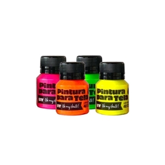 OMC KIT PINTURA PARA TELA FLUO 4X40CC - comprar online