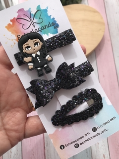 Trio Hair Clips Wandinha