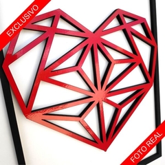 Kit Quadro Decorativo Amor Love Diamante Vermelho AltoBrilho - 3K Garagem Criativa